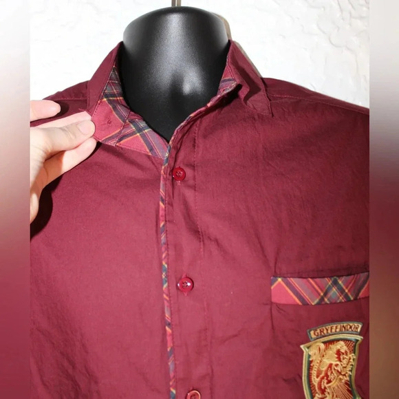 Harry Potter Gryffindor Universal’s Wizarding World Long Sleeve Button Down Sm - Picture 4 of 9